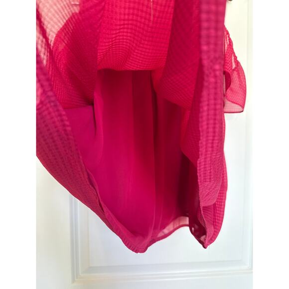 Anthropologie Maeve Baby Doll Ophiela Pink Red Raspberry Blouse US 14 - Picture 9 of 9